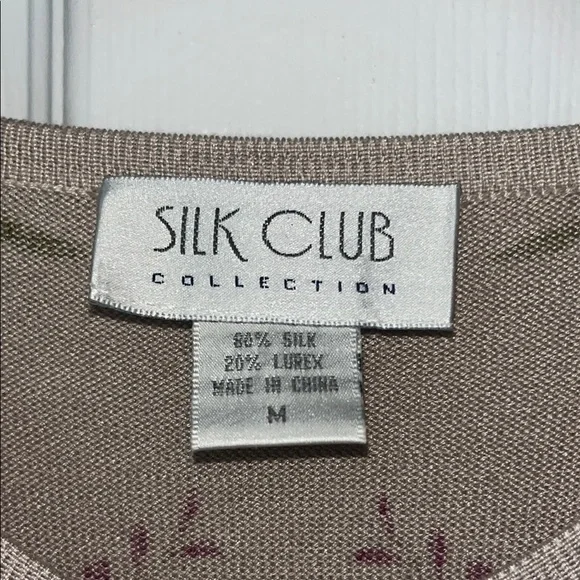 NWT Silk Club Vintage Silk Floral Cardigan - Picture 8 of 12